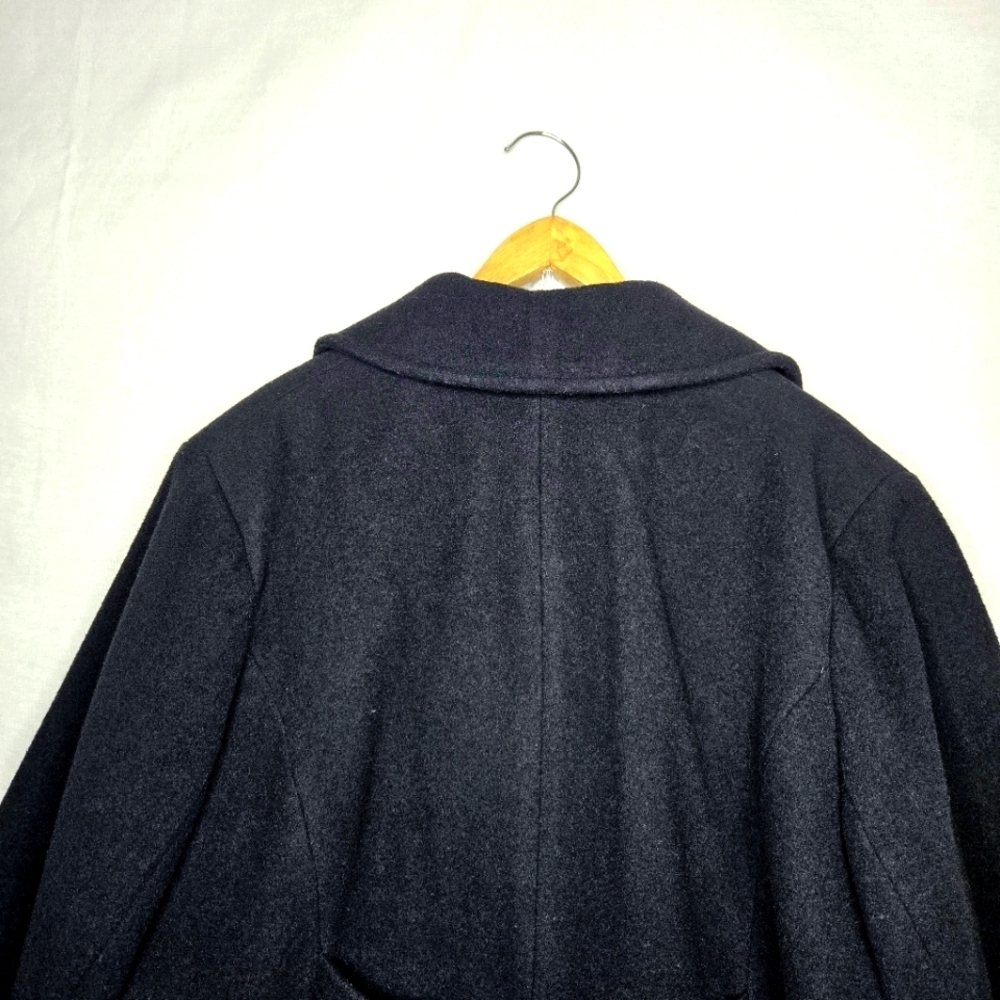 Fleet Street LDT. Black wool Coat. 1X. - Picture 9 of 15